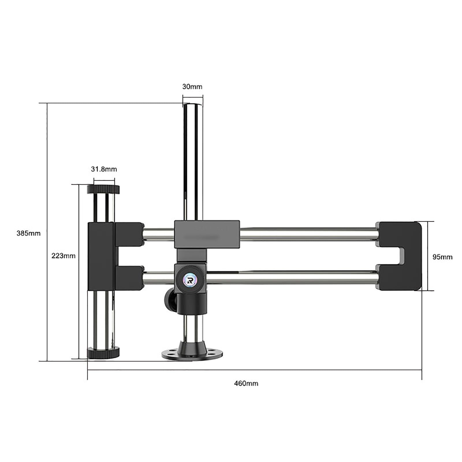 Supporto per microscopio, staffa universale con doppio cuscinetto, supporto regolabile per microscopio per più modelli