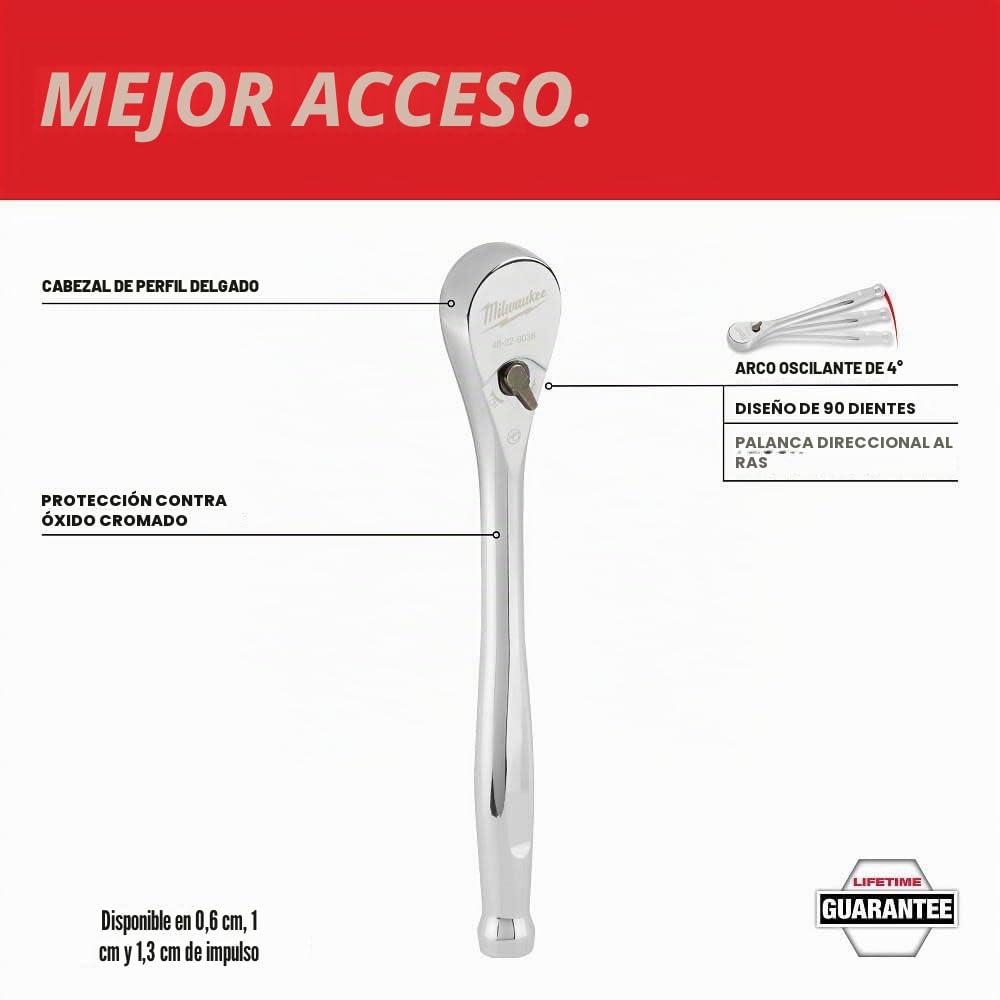 MILWAUKEE Carraca de 3/8" - 3/8” Drive Ratchet