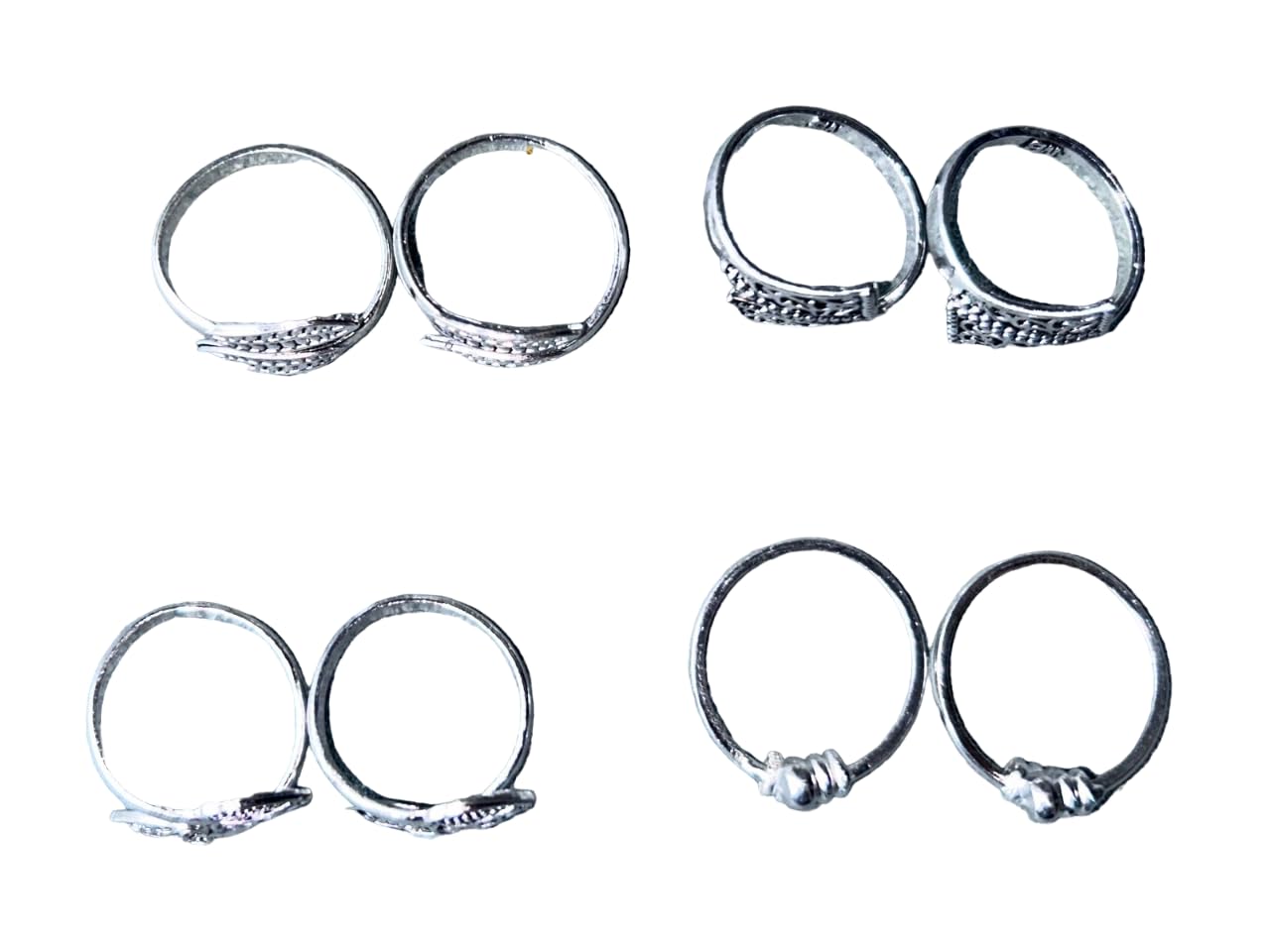 Women & Girls Metal Fancy Glossy finish Toe Ring Adjustable Bichiya/Leg Finger Ring_Combo_4 (A_C_P_110842_Silver)-image-41