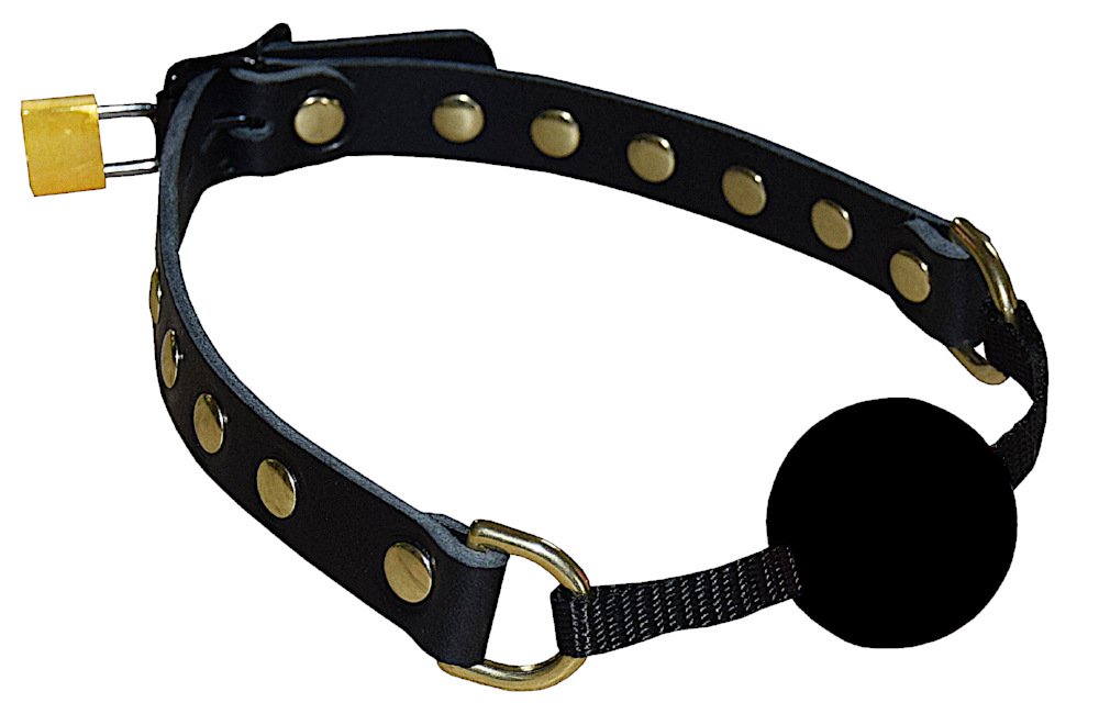 Exklusiver abschließbarer PREMIUM Mundknebel Knebel Ballknebel Ball Gag, Ball aus Hartgummi (geruchsarm)