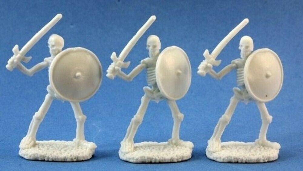 RM77017 77017: Skeletal Swordsmen (3) Dark Heaven Legends Bones Miniatures, One Size