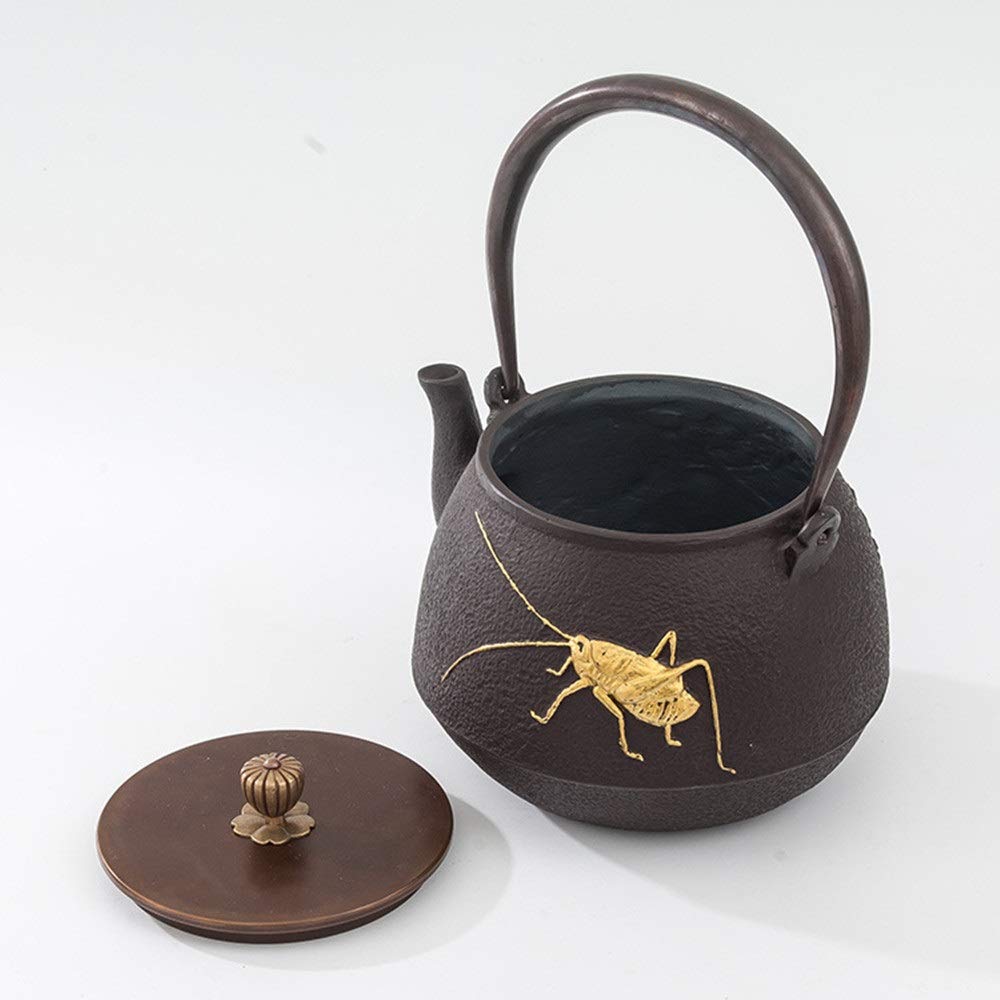 Amazon｜鉄瓶 手作りの鉄鍋鋳鉄お茶セット1.2L鉄のティーポットは、水 