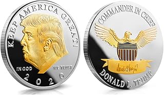 2020 Donald Trump Coins-5 Packs Collector's Gold Coin Protective Case-Re-Election Gift to Express Your Support for Keeping America Great