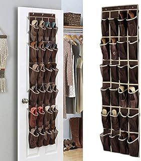 Scarpiera da appendere, 24 tasche scarpe mensola per armadio, porta, armadio