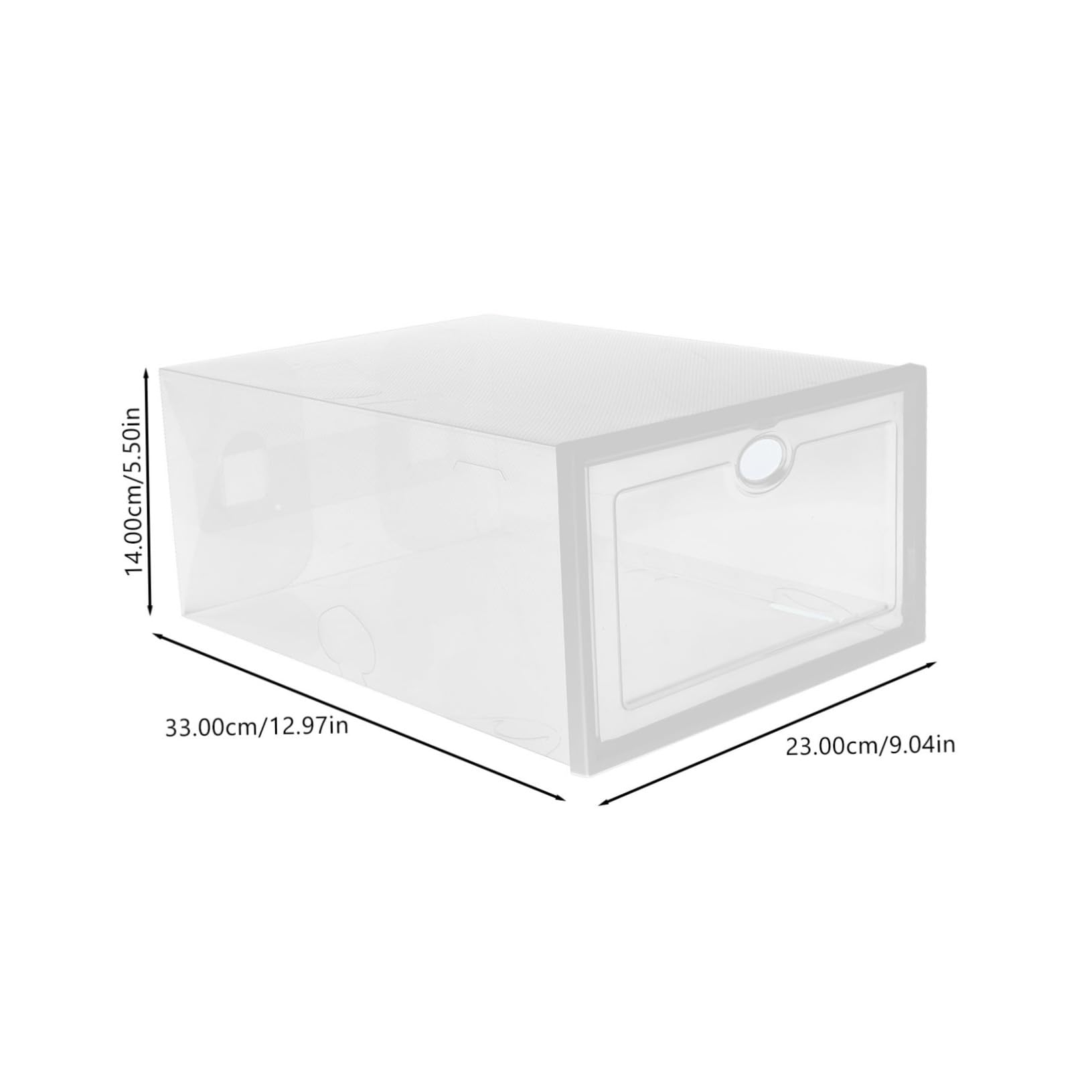Cabilock 5Pcs Transparent Shoe Storage Boxes Stackable Plastic Sneaker Organizer Case Drawer Type Design for Home Bedroom Closet Organization