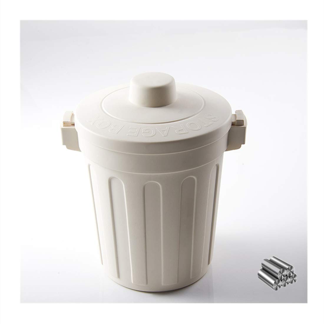 Desktop Trash Can for Office Desktop Coffee Table Kitchen Small Garbage Can Colorful Plastic Trash Can Spin Cover Bucket Small Paper Basket