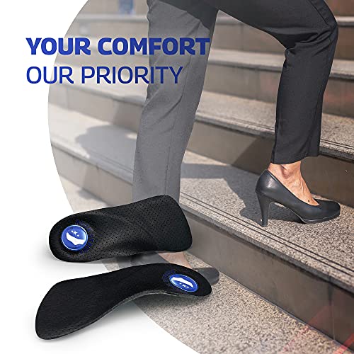 Image of Pure Stride Professional Full Women's Dress Orthotic - Shoe Insert & Support for Metatarsals, High Arch, Flat Feet - Pain Relief for Plantar Fasciitis, Arch, Heel - 1 Pair, Women's 9.5-11
