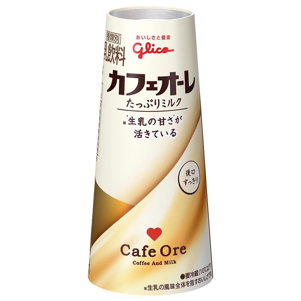 Amazon.co.jp: [冷蔵]江崎グリコ カフェオーレ たっぷりミルク 180ml×8