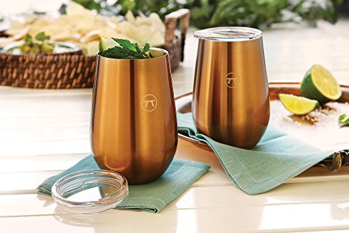 Outset, 2 Count (Pack Of 1), Copper Double Wall Drink Tumbler #TOP1