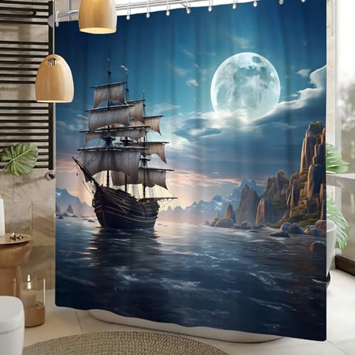 ASDCXZ Maritime Shower Curtain 180 x 180 cm - Image 3