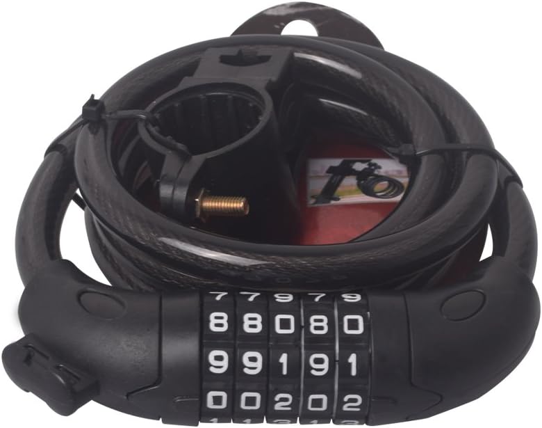 Dickesport Bike Lock Cable Universal 5 Digit Combination Code