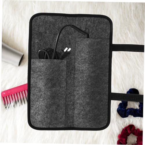 Bolsa organizadora para herramientas de peinado de cabello WOONEKY, bolsa colgante para viaje para planchas y rizadoras, material de fieltro protector para uso en casa y salón miniatura 7