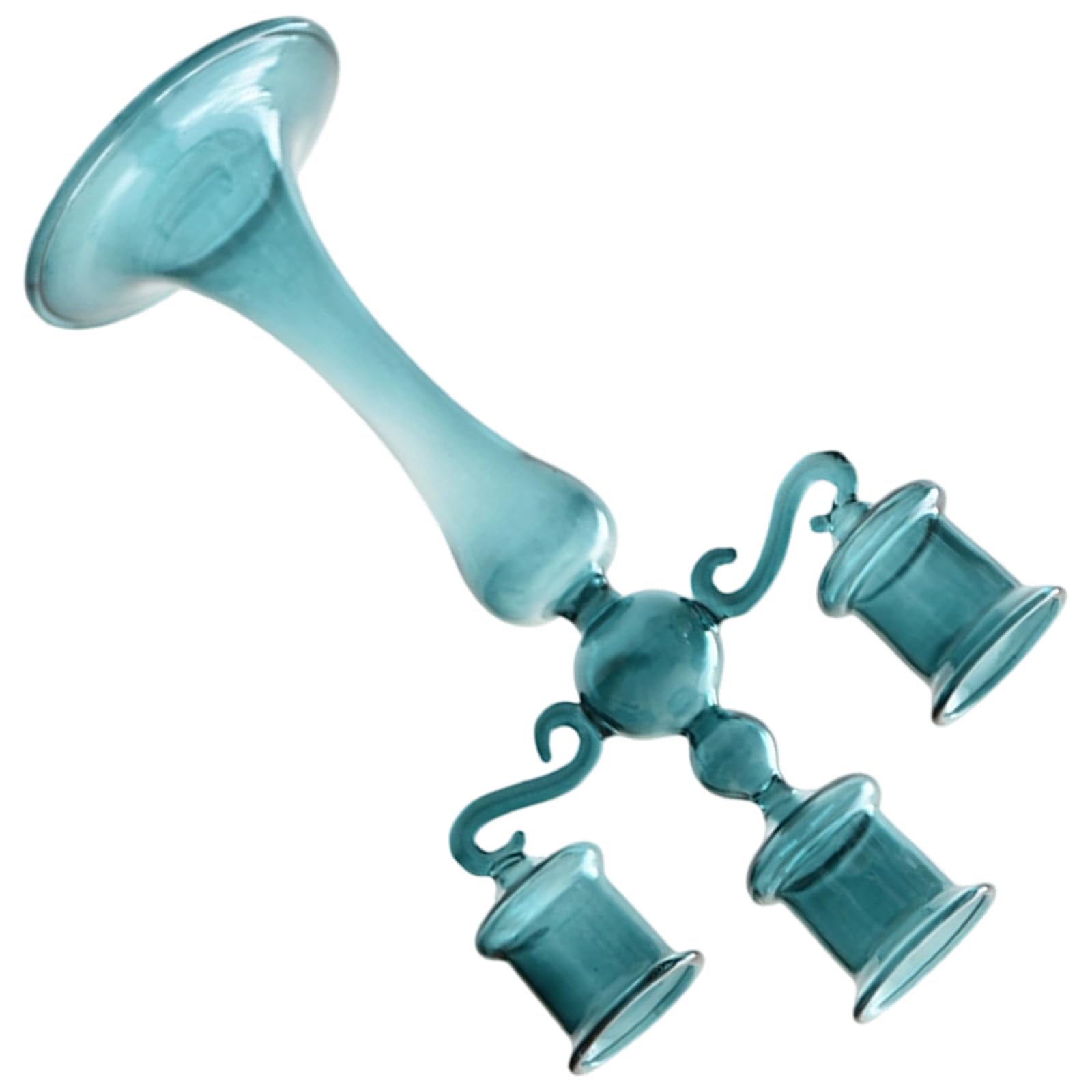 Retro Candlestick Holders Glass Taper Decorative Stands 3 Arms Candelabra for Home Decorations Glass Taper