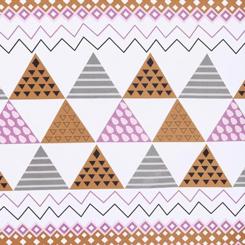Image of Homestan 100% Cotton Block Print Door Curtains 9 Feet Long Set of 2 with Stainless Steel Grommets for Home Decor (9 X 4.5 Feet, Brown)