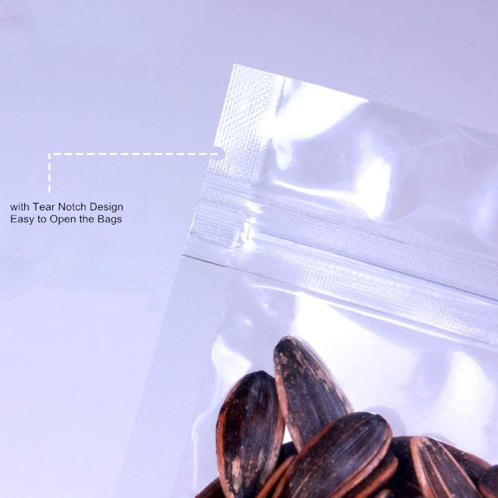 Sacchetti termici con chiusura lampo trasparenti richiudibili da 100 pezzi for conservare biscotti, tè e bevande(3.5x5.1 Inch)