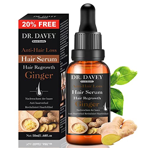 Hair Growth Serum for Hair Loss and Hair Regrowth Ginger Hair Growth Oil for Thinning/Balding/Repairs Hair Follicles/Stronger Hair Hair Growth Treatment for Men and Women