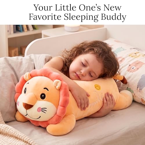 Image of Tickles Sunflower Lion Soft Stuffed Plush Animal Bolster Pillow Cushion for Boys & Girls Sofa Room Decor Birthday Gift (Size: 65 cm Color: Multicolor)