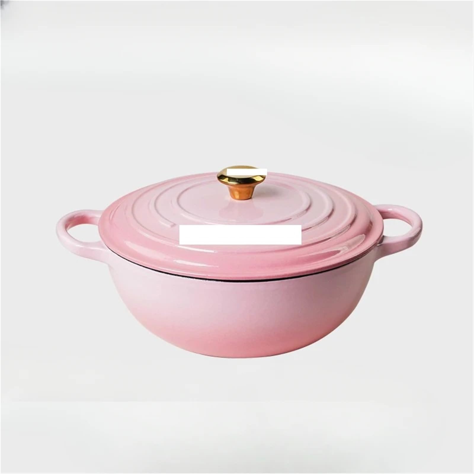 Olla De Hierro Fundido Hermosa olla de hierro fundido esmaltado, Home Mama, multifuncional for sopa y estofado, cazuela antiadherente duradera(Red)
