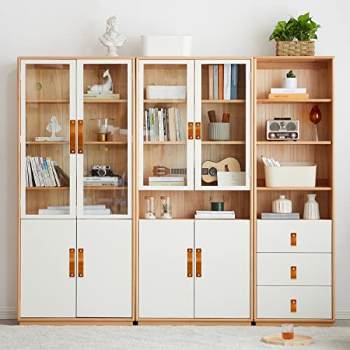 Jililil Leather Drawer Pulls, 6 Pack Brown Cabinet Handles For Cupboards Wardrobe Dresser, Anti-Collision Anti-Static, Includes Brass Nuts Screws(3-3/4 Inch Hole Centers) #TOP5