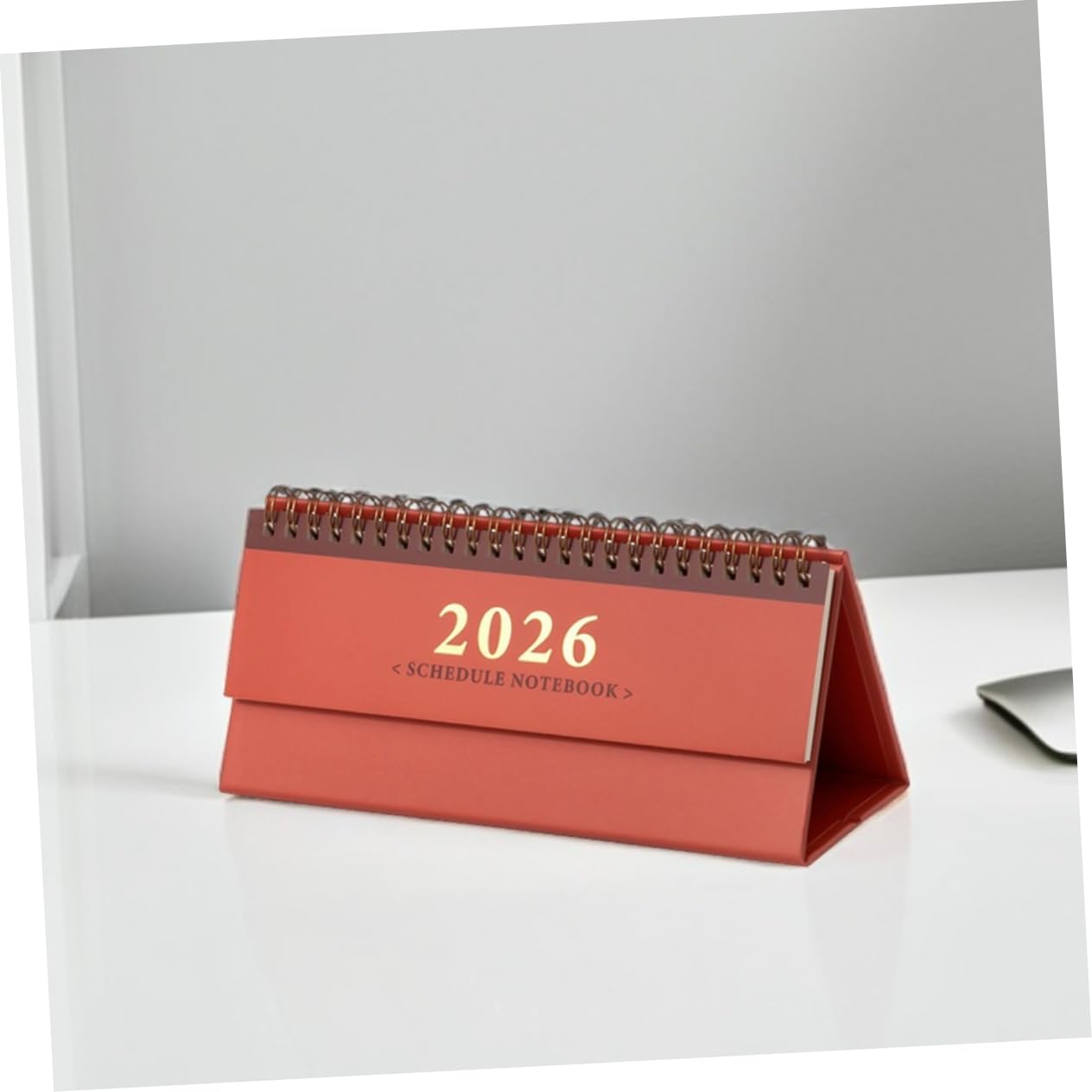 4 Stück Teiliges Mini Tischkalender Stehender Tagesplaner mit Metall Doppelringbindung und Dickem Papier und Dekoratives Schreibtischaccessoire für Effizientes Zeitmanagement