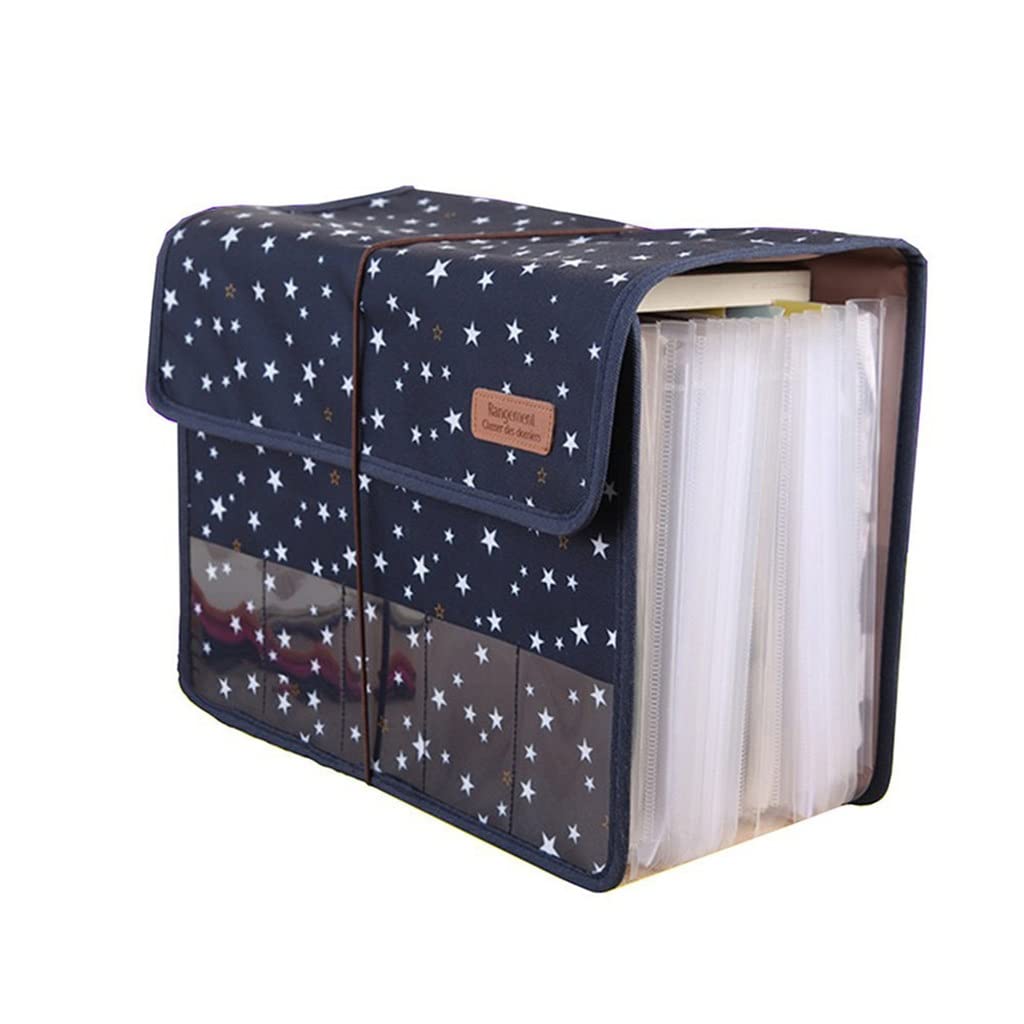 Dossier extensible A4 accordéon 13 poches en tissu Oxford portable JFDBGU