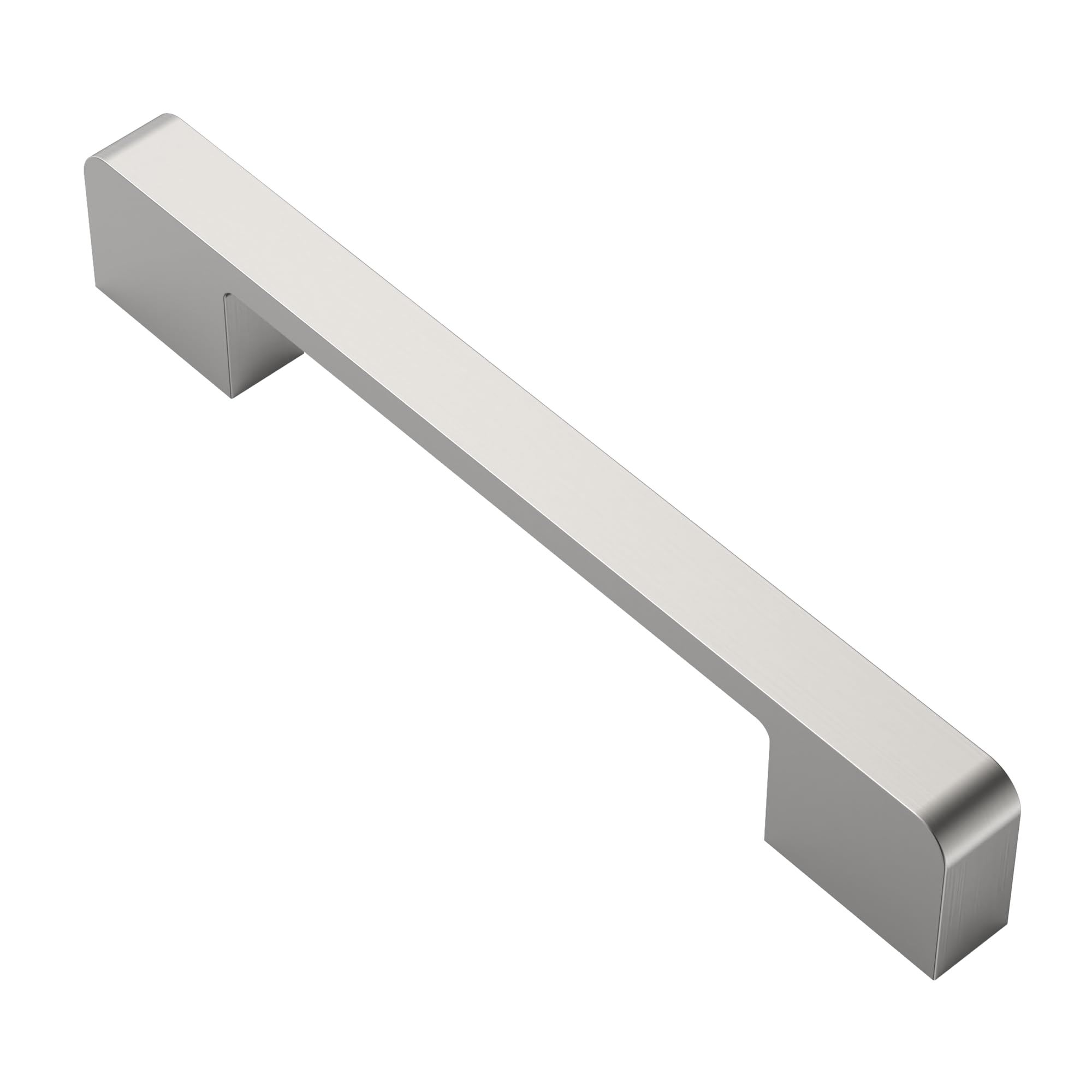 Alzassbg 10 Pack Brushed Satin Nickel Cabinet Pulls, 5 Inch(128mm) Hole Centers Kitchen Hardware Cabinet Handles Rectangle Pulls for Cabinets AL3055SN