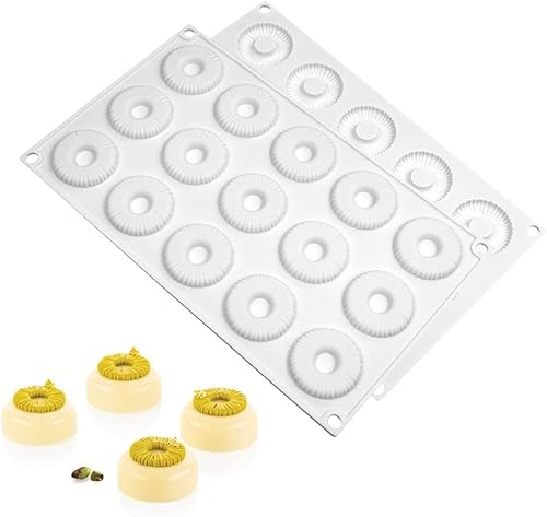 Miniatura 3 de Molde de silicona para donas redondas, moldes de silicona para dulces, moldes de silicona antiadherentes, perfectos para donas, pasteles, galletas,