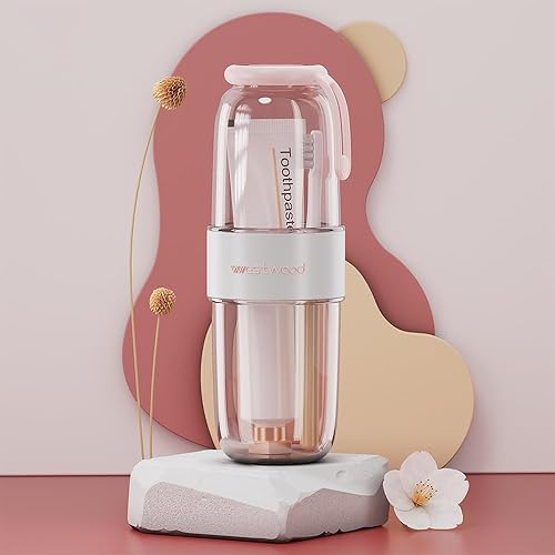 Miniatura 8 de Estuche de plástico transparente para cepillo de dientes de viaje con tapa, vaso portátil para cepillo de dientes, contenedor de almacenamiento para