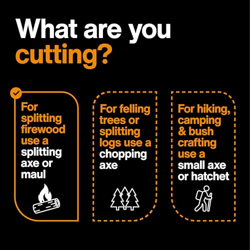 Fiskars X25 Splitting Axe 28", Wood Splitting Axe for Medium to Large Logs - image 9