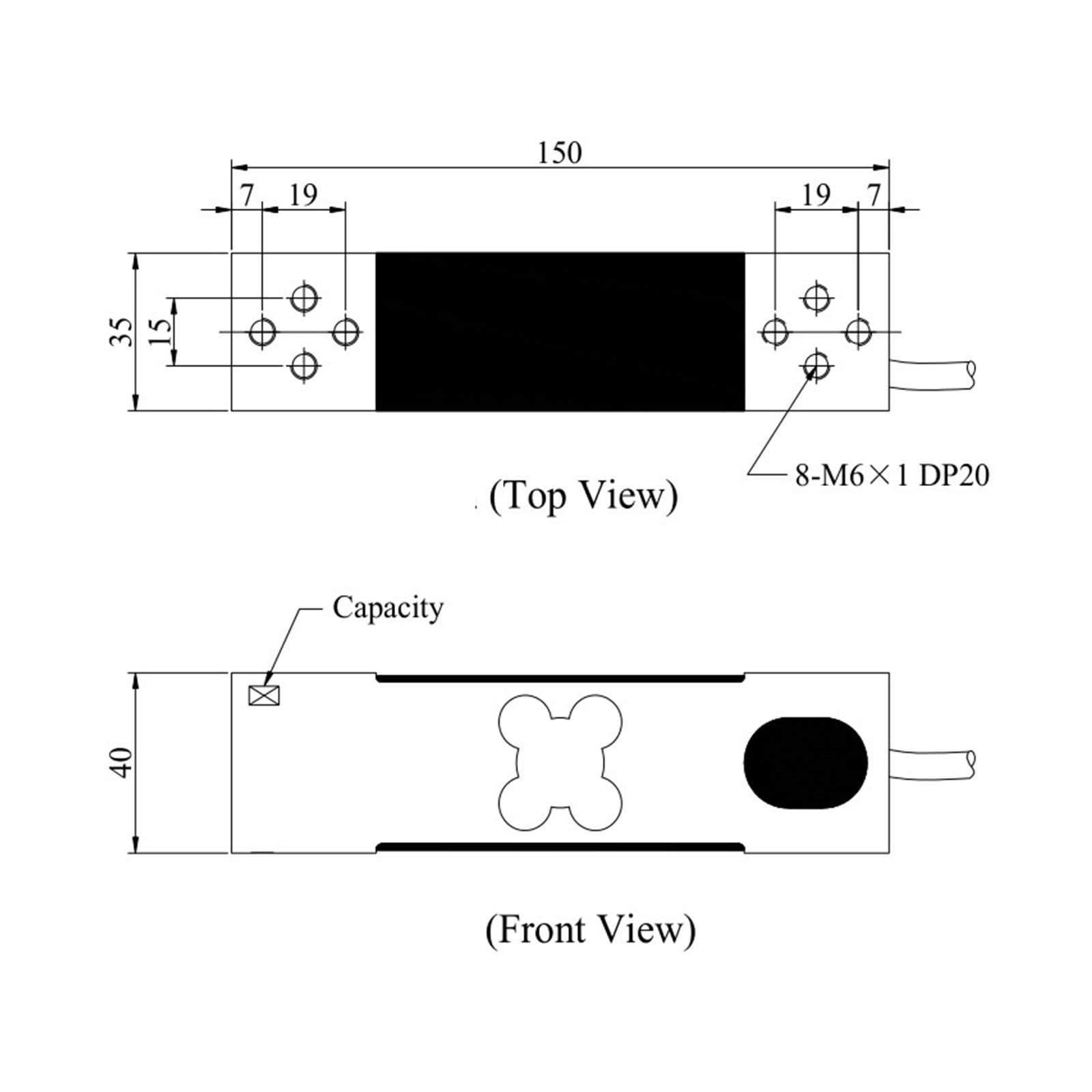 Amplificador de celda de carga Células de carga con sensor de pesaje Sensor de báscula electrónica 60 kg 100 kg, 200 kg, 300 kg, 350 kg, 500 kg(300kg)