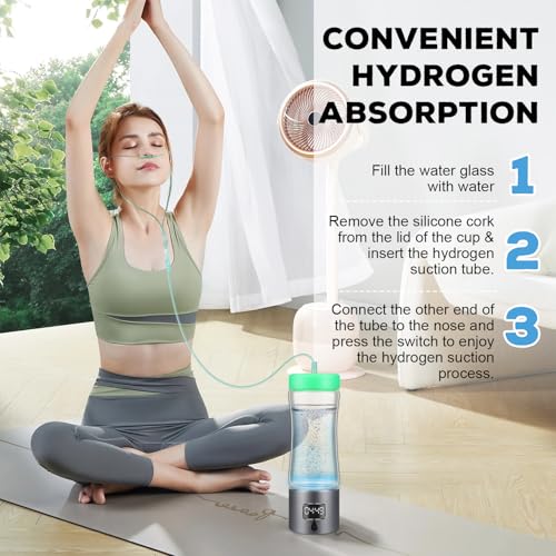 Hydrogen Water Bottle Generator with SPE/PEM Technology, Anlewo Portable H2 Water Ionizer Machine,5000PPB,6 Hours Hydrogen Retention for Family Friends Office Travel Sports Fitness (Grey) - Image 4