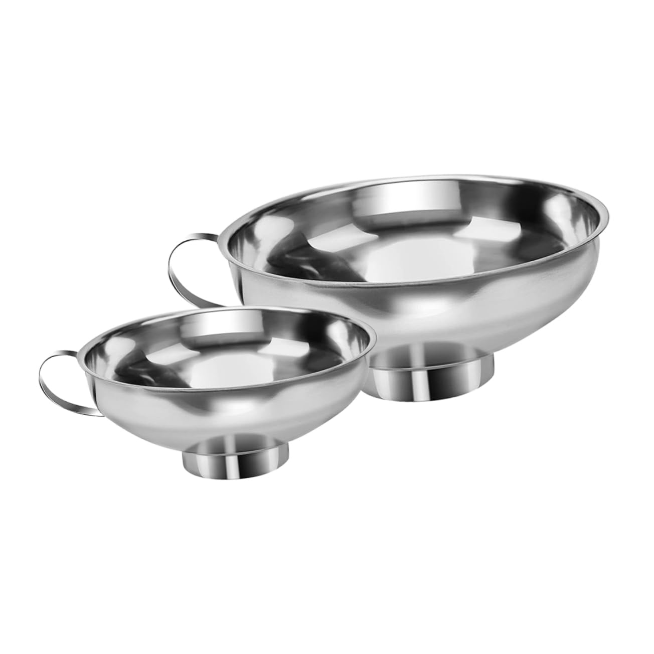 ABOOFAN 4 Set Imbuto in Acciaio Inossidabile Imbuto Di Riempimento Per Conserve Per Uso Cucina Del Barattolo Di Imbuti Da Cucina A Bocca Larga Silver 2 Pezzi * 4