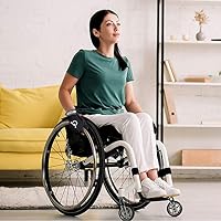 FITIZ Rollstuhlhandschuhe, echtes Leder, Handflächenhandschuhe, Mobilität, gepolsterte Handschuhe, atmungsaktiv, Fingerlose Fahrradhandschuhe mit rutschfestem Griff, leichte Fahrradhandschuhe (grau – Ansicht 4