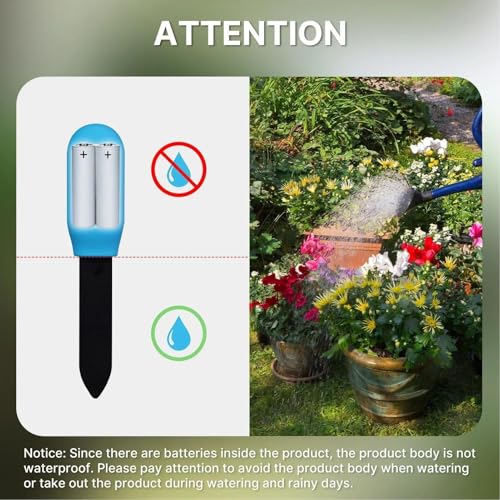 Humidité du sol compteur pour pots de fleurs et accessoires de jardin - 6