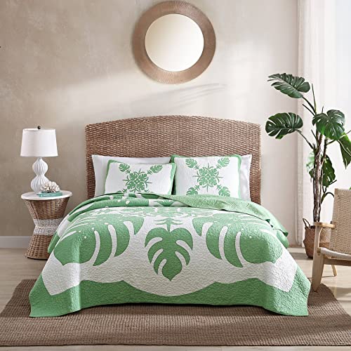 Funda estándar de algodón verde Molokai Tommy Bahama para almohada de dormitorio 3