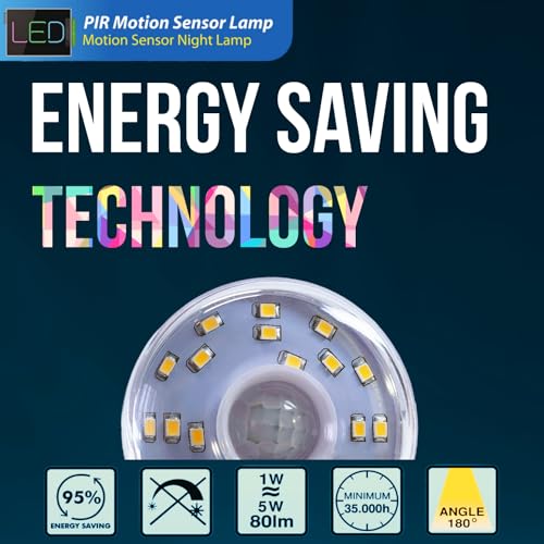 Image of LED Motion-Activated Sensor Dusk to Dawn PIR Night Light AC Outlet Directional Flexible Rotatable 360 Socket Plug-in Wall Stairs Lamp Indoor Closet Cabinet Toilet Garage Ceiling Basement 3W 3000K
