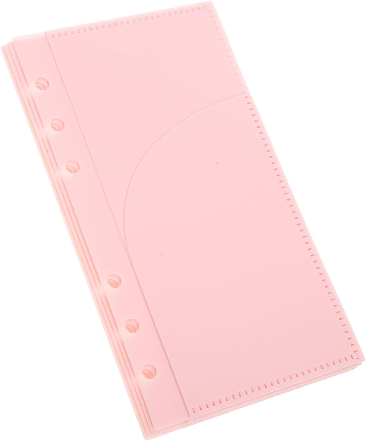 Operitacx A6 Binder Pockets Inserts Loose Leaf Budget Cash Envelopes with Double-Layer Pink Pp Bag for Daily Budgeting and Organizer