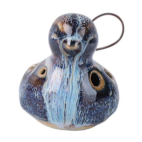Vaguelly 6Holes Bird Shape Ocarina Flute for Beginners Professionals Portable Music Instrument Unique present Decorative Lanyard