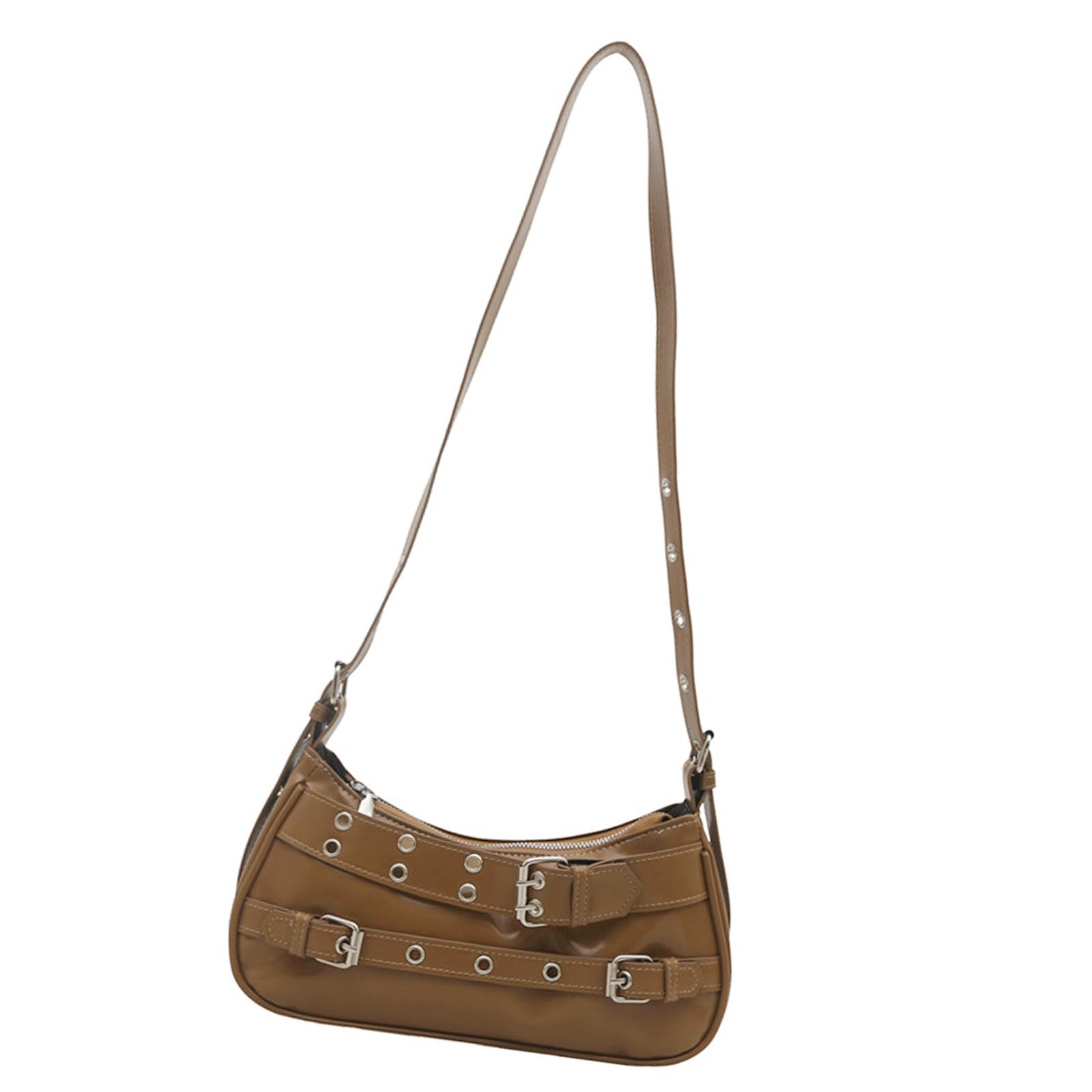 DOPNMUH Trendy Crossbody Bag Simple Shoulder Bag Trendy Armpit Korean Styles Commuting PU Leather Underarm Purse Women Shoulder Simple Crossbody