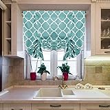Topchances Cortinas estampadas de Marruecos, 1 panel de 42 pulgadas de ancho x 63 pulgadas de largo, cortinas de cortina romana para interiores, balcón, dormitorio, sala de estar, cocina (verde)