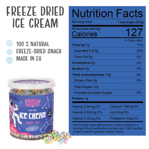 image for Super Garden Freeze Dried Ice Cream | Bubble Gum Flavour | Flavorful F