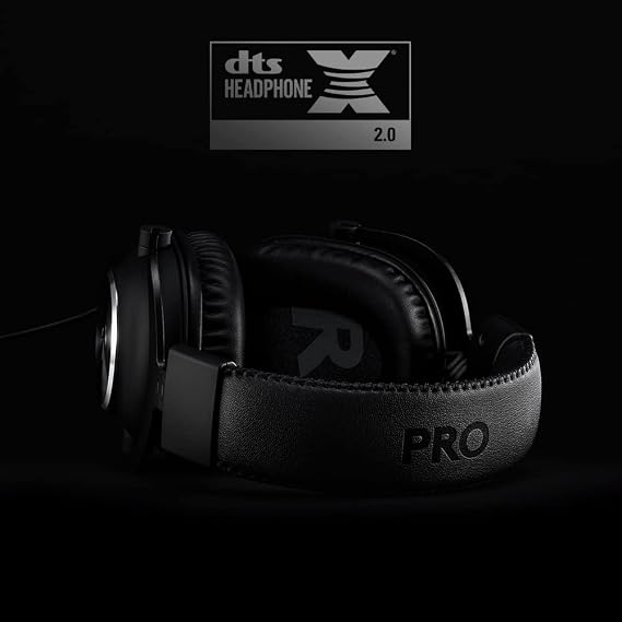 Logitech G Pro X 7.1 Oyuncu Kulaklığı, Blue Voice Mikrofon Teknolojisi, 50 mm Hassas PRO-G Sürücüleri, DTS Kulaklık:X 2.0 Surround Ses, Profesyonel Tip USB Dijital Ses Kartı, 20 Saat Pil Ömrü, Siyah