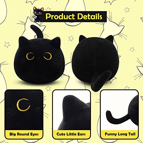 Jiajegtgt 3Pcs Black Cat Plush, Black Cat Plushies Cute Mini Black Cat Stuffed Animal For Home Decoration, Plush Pillows Soft Plush Cat For Kids Birthday #TOP1