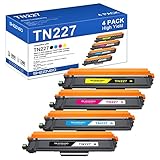 TN-227BK/C/M/Y High Yield - SHEENGO Compatible Toner Cartridges Replacement for Brother TN-227...