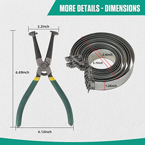 Automotive Piston Ring Compressor Tool, Car Engine Piston Ring Compressor Pliers Set Repair Tool Kit #TOP3