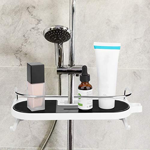 Serlium Shower Pole Caddy No Drill Multifunctional Shower Storage Rack Mounted Adjustable Bathroom Storage Rack for Bathroom Fit 24mm-25mm Shower Rail - Image 4