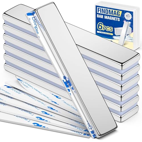 FINDMAG 6Pcs Strong Neodymium Magnets Bar, Heavy Duty...