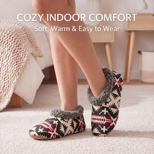 Image of Cozylook Fuzzy Slippers for Women Indoor Soft Sole Slipper Socks | Warm plush feel, non slip grippers, easy step-in, flexible bottom, bedroom and home wear
