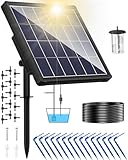 NFESOLAR ソーラー自動水やりシステム 15鉢対応 充電式バッテリー内蔵 6モード設定 日本語説明書付き 15mホース付属 自動散水器 ビオトープ 盆栽 ガーデニング 旅行留守対応