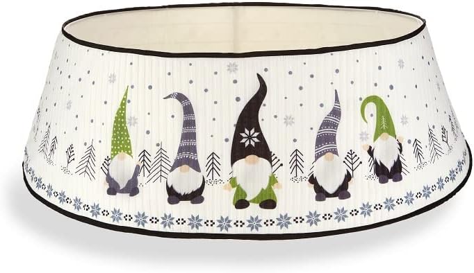 Giftcraft 681272 Christmas Gnome Tree Collar, 48 inch Depth, Polyester and Plastic
